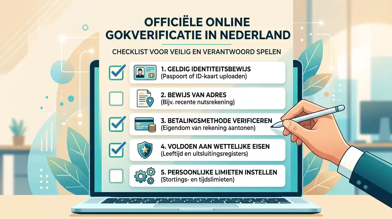 Checklist met officiële controlepunten voor online gokken in Nederland
